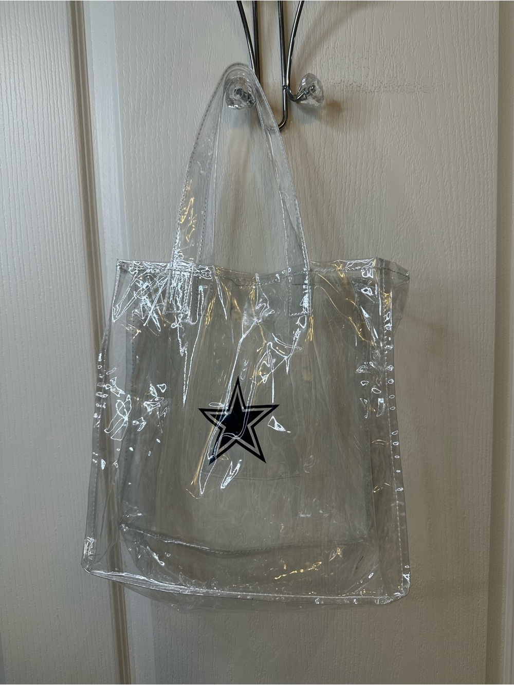 Dallas Cowboys Clear PVC Tote with Blue Star Accent
